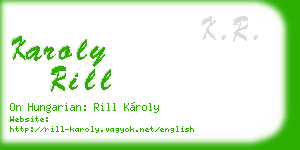 karoly rill business card